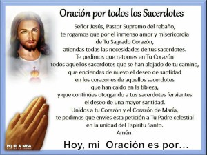 JESÚS - oración por los sacerdotes - SUMO Y ETERNO SACERDOTE