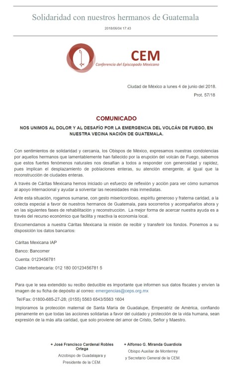 Comunicado CEM 04-06-18